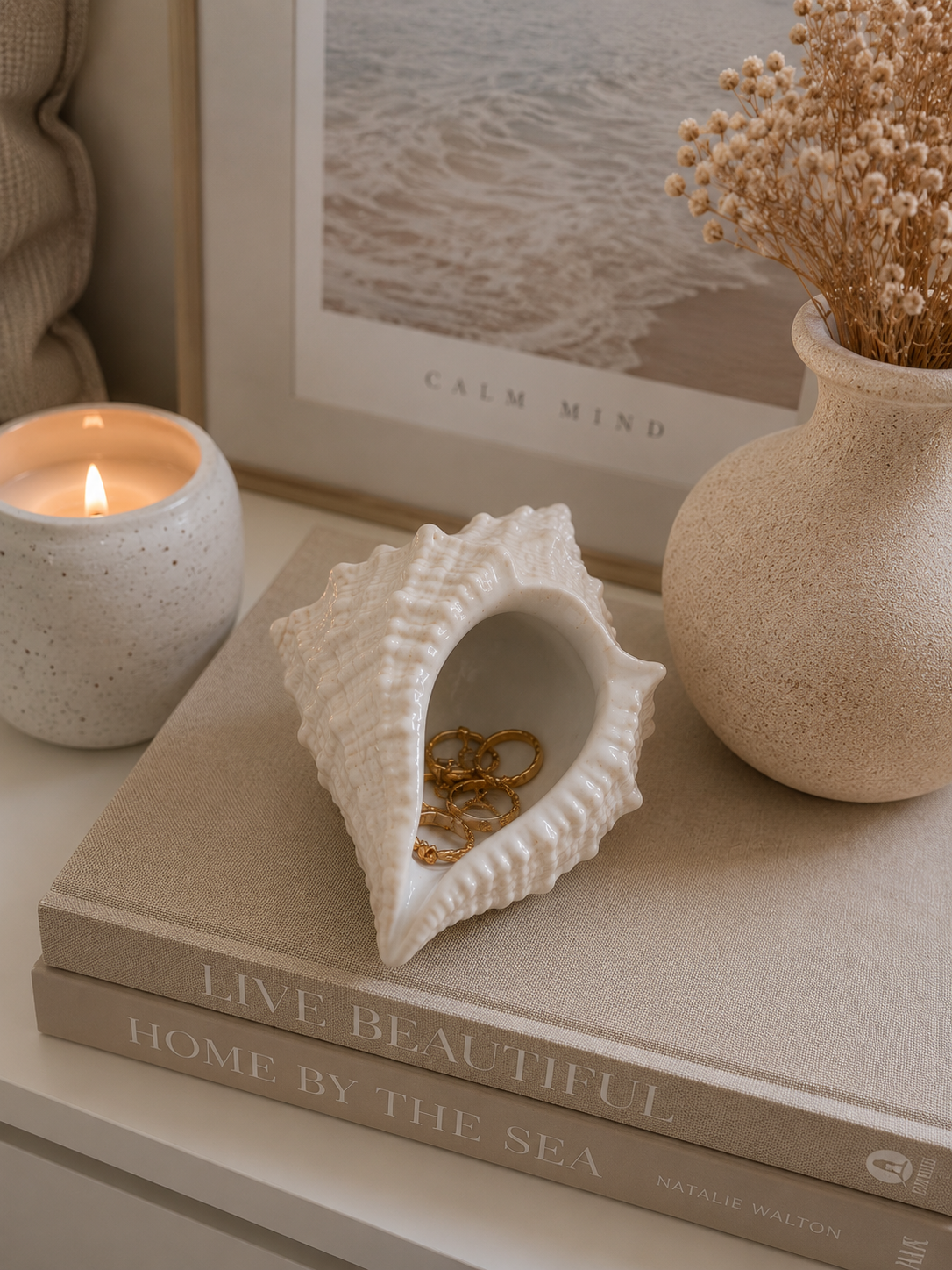 Búzio Cerâmico Decorativo