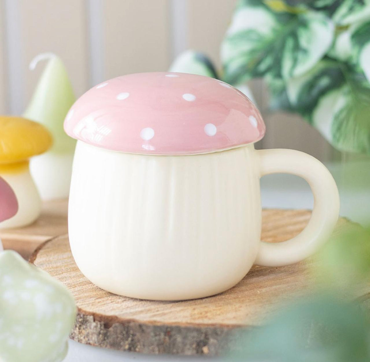 Caneca Cogumelo Rosa